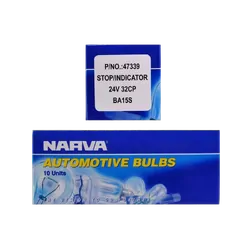 Narva 24V 32Cp (25W) BA15S Incandescent Globes (Box Of 10)