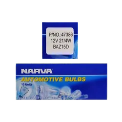 Narva 12V 21/4W P21/4W BAZ15D Incandescent Globes (Box Of 10)