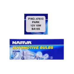 Narva 12V 10W R10W BA15S Incandescent Globes (Box Of 10)