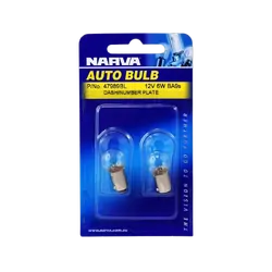 Narva 12V 6W BA9S Incandescent Globes (Blister Pack Of 2)