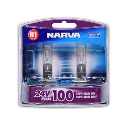 Narva H1 24V 70W Plus 100 Long Life Headlight Globes (Bl2)