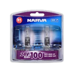 Narva H1 24V 70W Plus 100 Long Life Headlight Globes (Bl2)