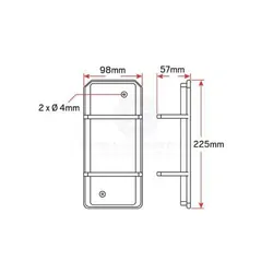 Knife And Plier Holder Black Plastic Including Mount Hardware