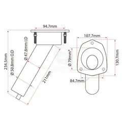 Rod & Cup Holder Relaxn G316 Stainless Steel 30°