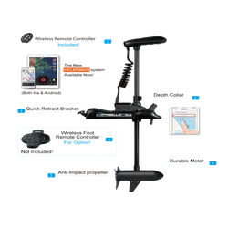 Haswing Cayman GPS SL 55lbs Thrust 12V - 60" Shaft Bow Mount Electric Motor (Black)