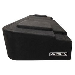 Kicker 51KGMDL7T122L7T custom subwoofer enclosure with two 12" speakers fits select 2008-up Chevrolet Silverado and GMC Sierra Crew Cab trucks