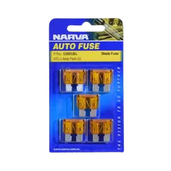Narva 5 Amp Orange Standard Ats Blade Fuse (Blister Pack Of 5)