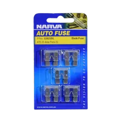 Narva 25 Amp White Standard Ats Blade Fuse (Blister Pack Of 5)