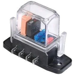 Narva 4-Way Ats Fuse Box With Tall Transparent Cover, Gasket And 8 Terminals (Pack Of 10)