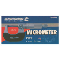 Kincrome Micrometer External 0 - 25mm