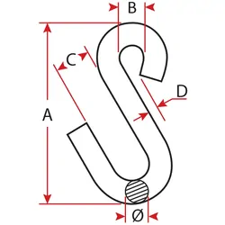 Snap Hook 8 x 75mm Stainless Steel