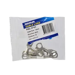 Narva 10mm2 8mm Stud Flared Entry Cable Lug (Pack Of 10)