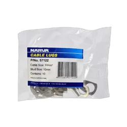 Narva 10mm2 10mm Stud Flared Entry Cable Lug (Pack Of 10)