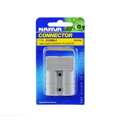 Narva Heavy-Duty 50 Amp Connector Housing Grey With Copper Terminals (Twin Pack)