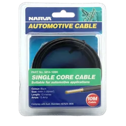 Narva 15A 4mm Black Single Core Cable (10M)