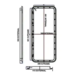 Coast To Coast Door 9 Black C855 415 x 950mm
