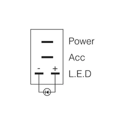 Narva Off/On Micro Rocker Switch With Red LED