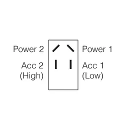 Narva Off/On/On Heavy-Duty Rocker Switch (Headlamp/Wiper)
