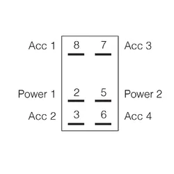 Narva On/Off/On Sealed Rocker Switch
