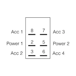 Narva Momentary (On)/Off/Momentary (On) Sealed Rocker Switch