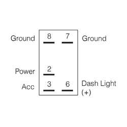 Narva 2 Volt Illuminated Off/On Sealed Rocker Switch With "Beacon" Symbol (Blue)