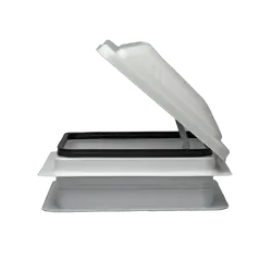 Coast To Coast RV Roof Vent 14x14 Standard White Wind-Up