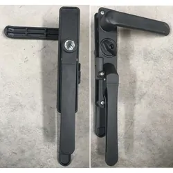 Milenco Columbia Door Large Black/Black Frame LH (1850 x 622mm). Mil5210