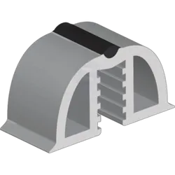 Gunwale Moulding 45mm wht/Black 12m