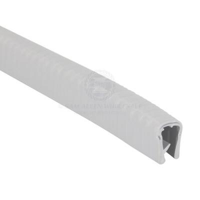 Edge Trim 6.3mm 50m White PVC - Aluminium
