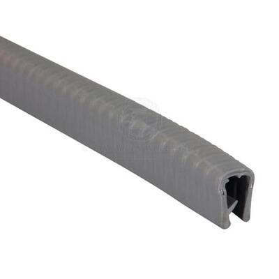 Edge Trim 6.3mm 50m Grey PVC - Aluminium