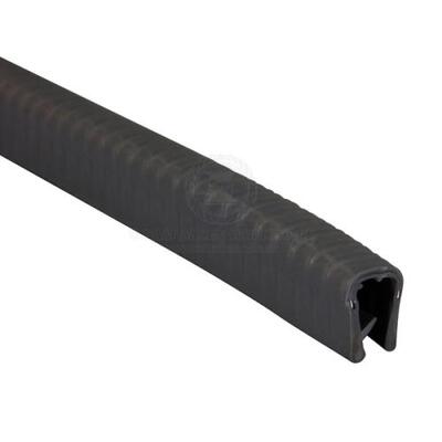 Edge Trim 6.3mm 50m Black PVC - Aluminium