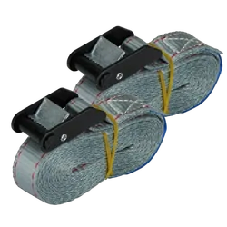 Relaxn Tie Down Endless Cam Buckle Black 25mm 3.5M Pair