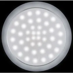 Led Interior Round 130mm (Touch) White / Silver Trim 12/24V