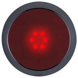 Led Interior Round 130mm (Touch) Red/White (White / Silver) 12V