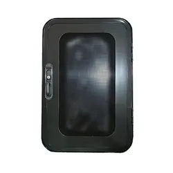 Aussie Traveller Door DC 900 x 622 Radius Top LHH Black No Vent