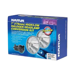 Narva Halogen Headlamp - H4 Conversion Kit - 7" High/Low Beam Free Form
