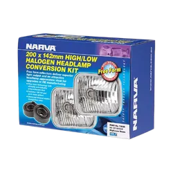 Narva Halogen Headlamp - H4 Conversion Kit - 200 X 142mm High/Low Beam Free Form