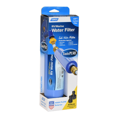 CAMCO Taste PURE In-line Water Filter - w/AUS Hose Fittings. 40040