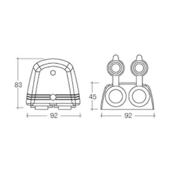 Narva Heavy Duty Twin Surface Mount Accessory/Dual Usb Socket