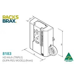 Racksbrax Hd Hitch (Triple) (Supa Peg Model) 8183