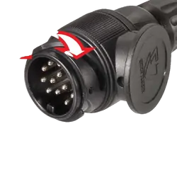 Narva 13 Pin Euro Round Socket On Car To 7 Pin Large Round Plug On Trailer