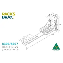 Racksbrax Hd Ab 0-15 Long (Triple) 8307 - Adjustable Bracket