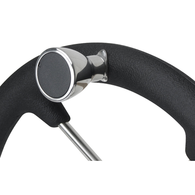 Premium Steering Wheel Grip & Knob 294mm Stainless Steel Wheel & Poly Grip