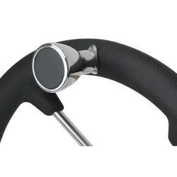 Steering Wheel Grip & Knob 350mm Stainless Steel Wheel & Poly Grip