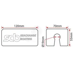 Outboard Trim/Tilt Block Blue SCB