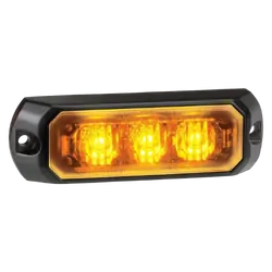 Narva Low Profile High Powered Led Warning Light (Amber) - 3 x 1 Watt Leds
