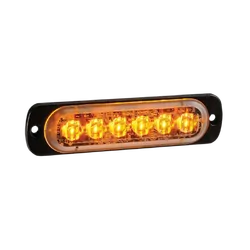 Narva 12/24 Volt Undercover Low Profile Led Warning Lamp (Amber) 6 x 1W Leds With 23 Flash Pattern