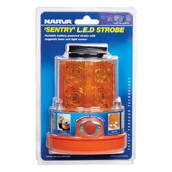 Narva Sentry Led Portable Battery Powered Strobe (Amber) With Magnetic Base