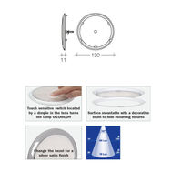 Narva 9-33V Round Saturn LED Interior Lamp With Touch Sensitive Switch 130mm