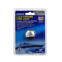 Narva 10-30v LED Chrome Step Light (Red) (Blister 1PK)